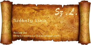 Székely Luca névjegykártya